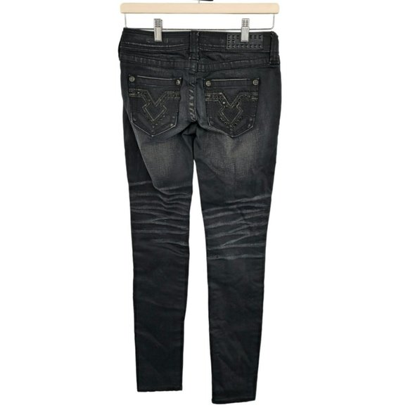 Affliction‎ Black Premium Raquel Women's Skinny Fit Denim Jeans Size 25 Stretch - Picture 2 of 15